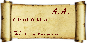 Albini Attila névjegykártya